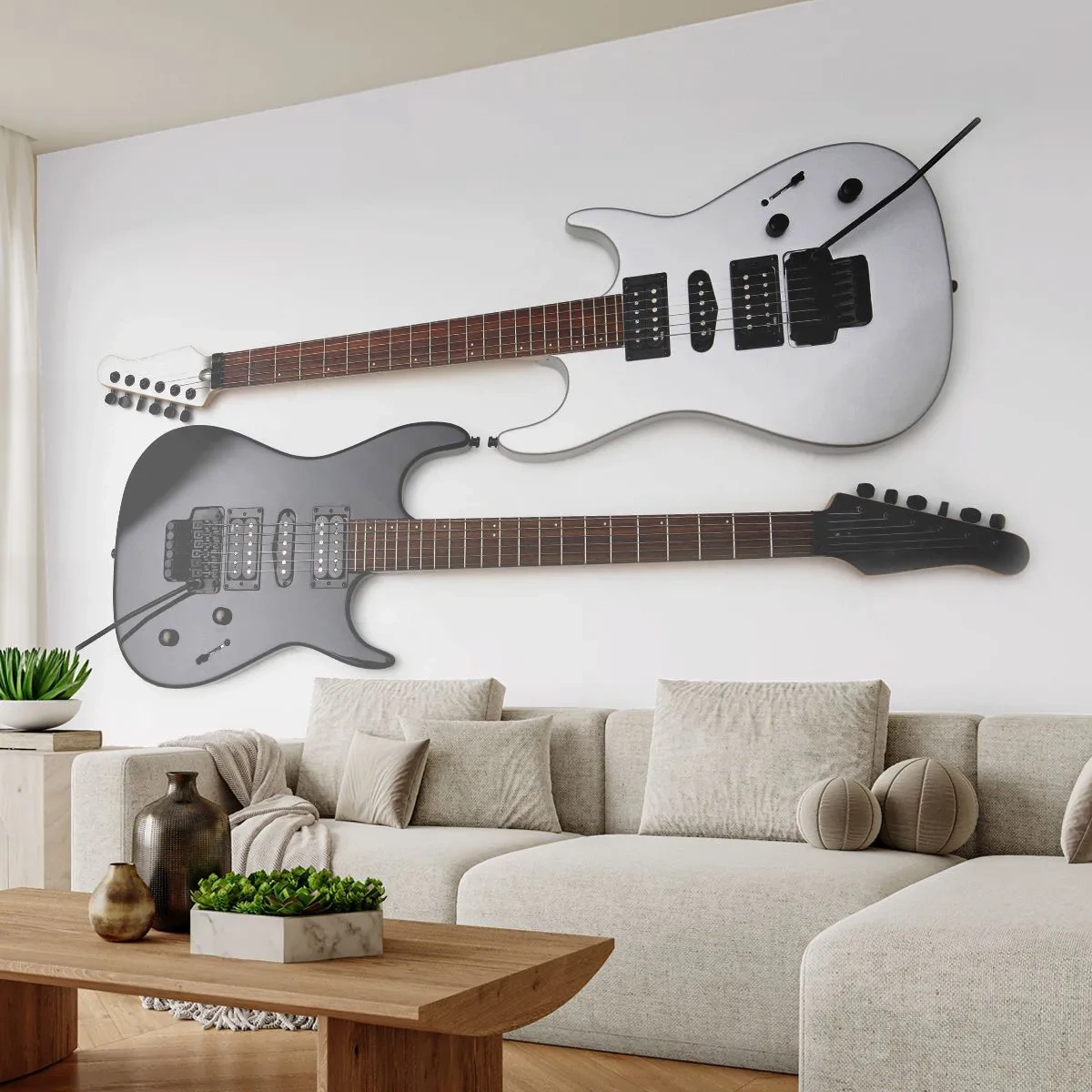 Fotomural personalizado Standard Eco - Armonía de formas - Música, Guitarra electrica, Un instrumento musical