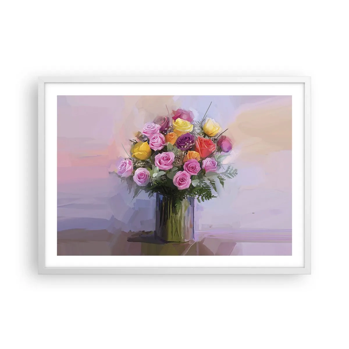 Póster en marco blanco - Belleza inmortalizada - 70x50 cm