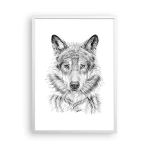 Póster en marco blanco - Un líder nato - 50x70 cm