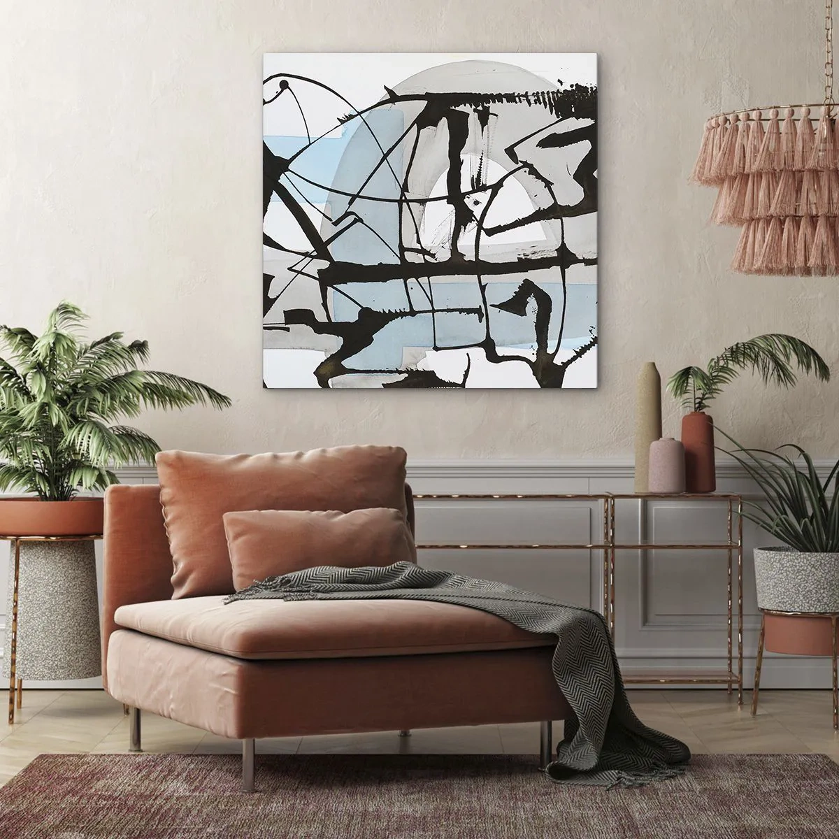 Cuadro sobre lienzo - Impresión de Imagen - Azul a pesar de todo - 60x60 cm