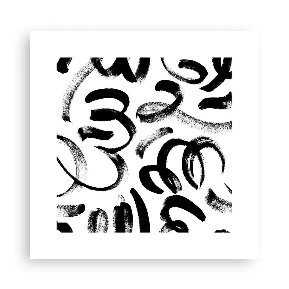 Póster - Negro sobre blanco - 30x30 cm