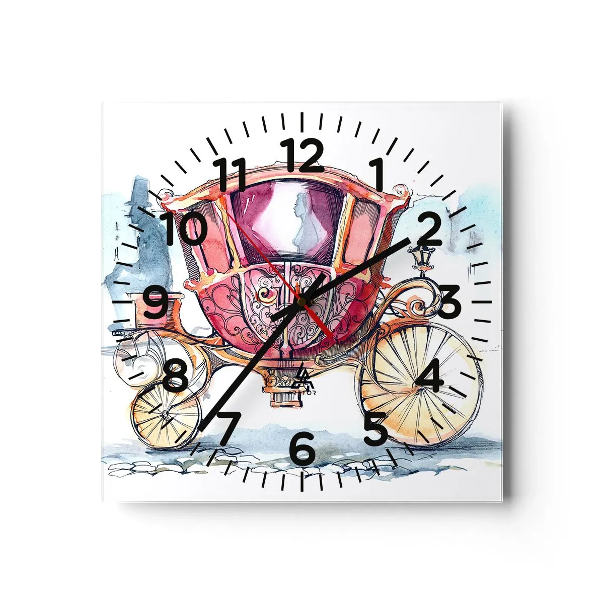 Reloj de pared - Reloj de vidrio - ¿A la boda o al baile? - 30x30 cm