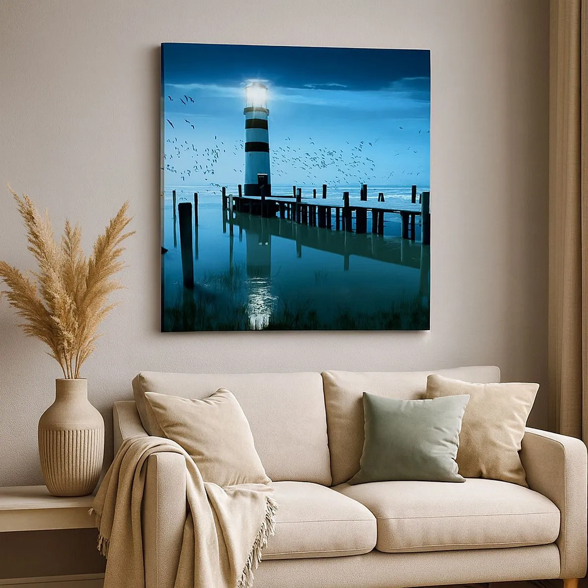 Cuadro sobre lienzo - Impresión de Imagen - Sin miedo a la oscuridad - 30x30 cm