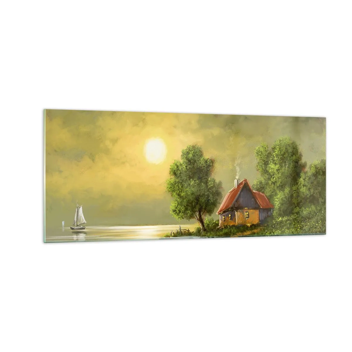 Cuadro sobre vidrio - Impresiones sobre Vidrio - Es hermoso, como salido de un cuadro - 100x40 cm