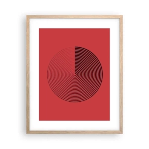 Póster en marco roble claro - Movimiento circular - 40x50 cm