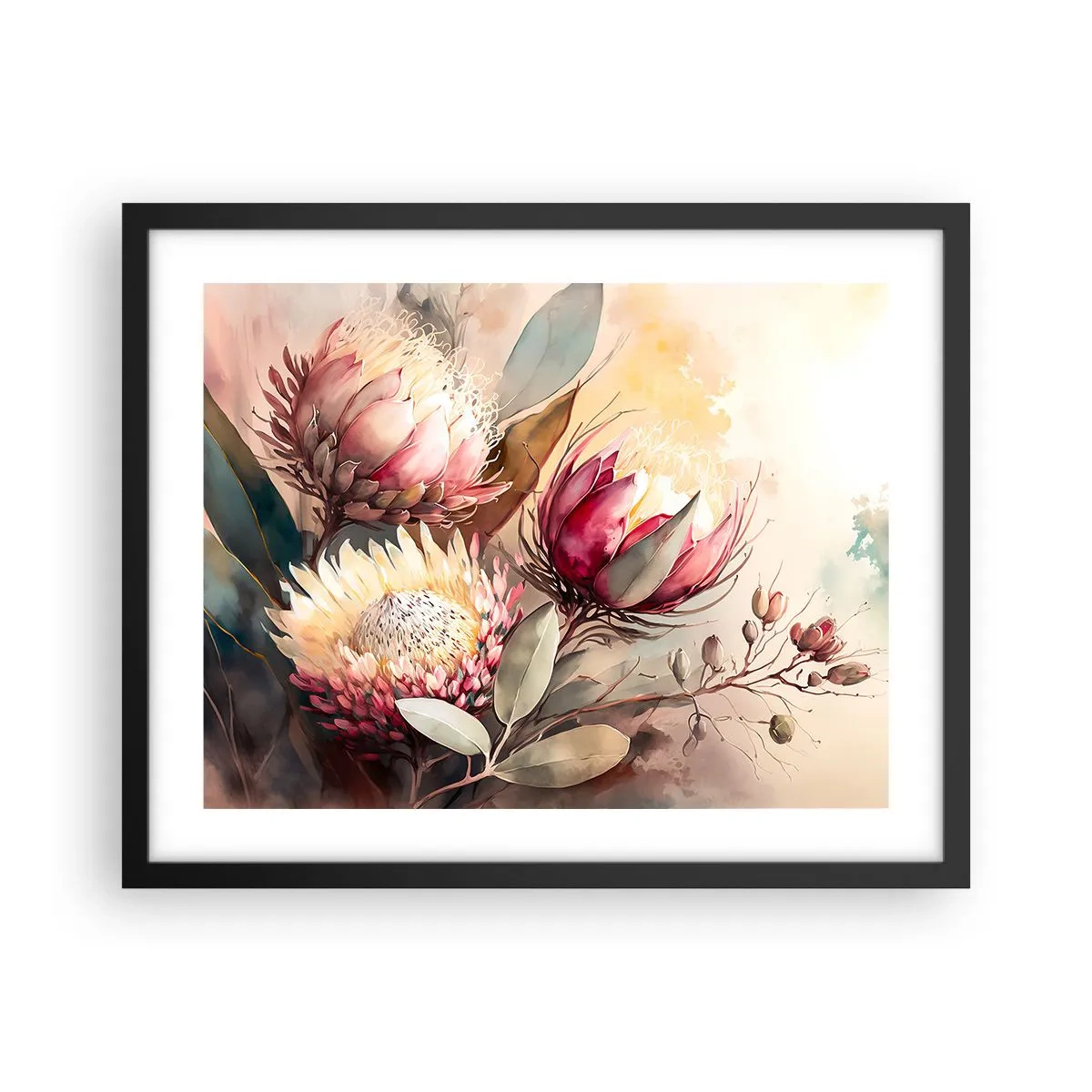 Póster en marco negro - De perfil y de frente - 50x40 cm