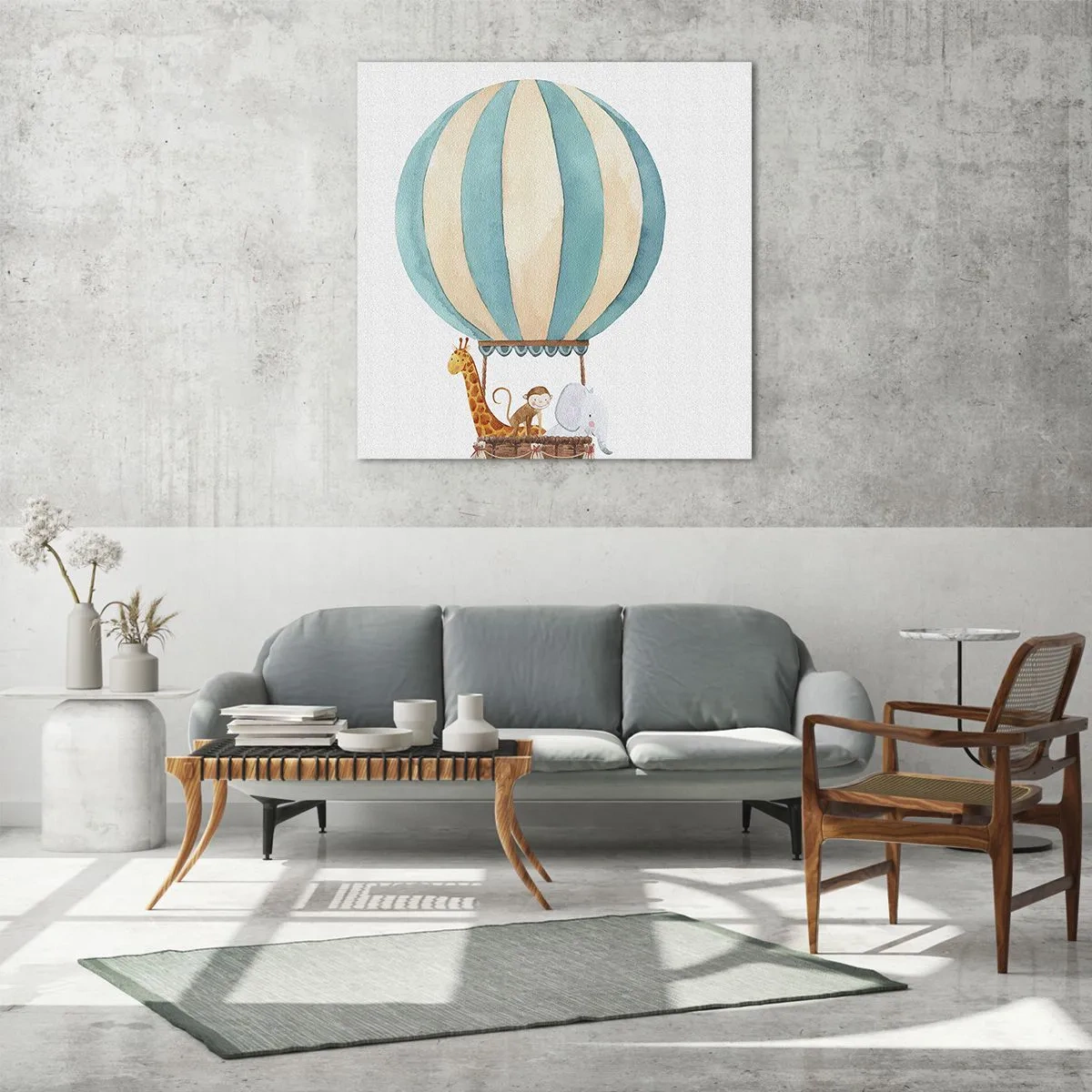 Cuadro sobre vidrio - Impresiones sobre Vidrio - Viaje fantástico - 70x70 cm