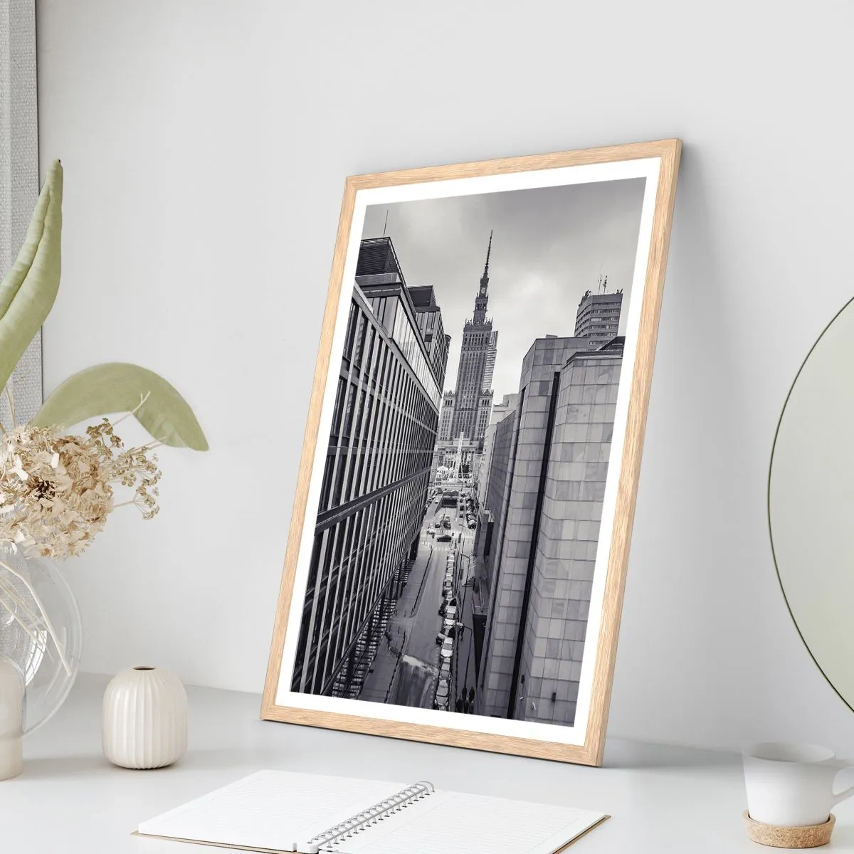 Póster en marco roble claro - Valle de Varsovia - 70x100 cm