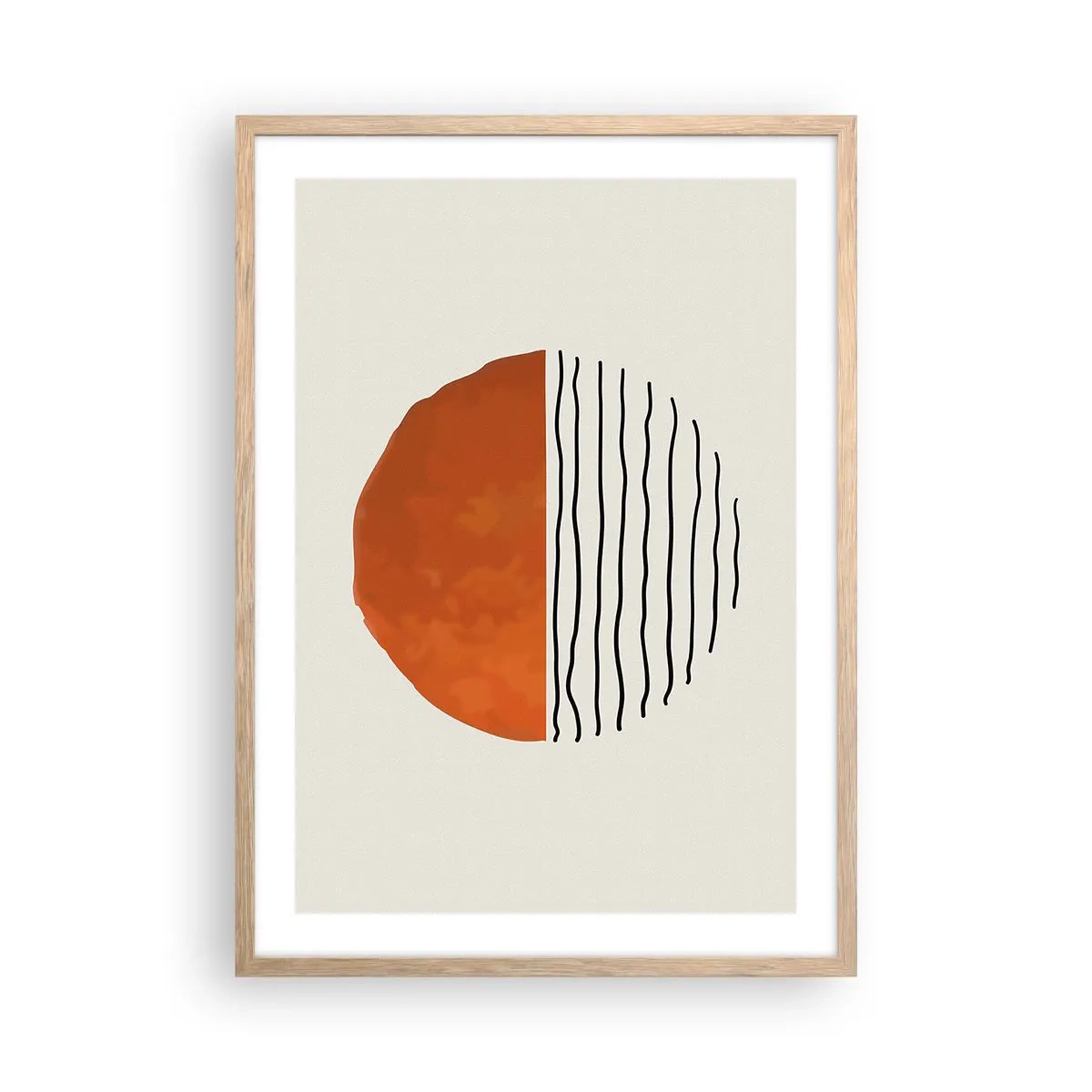Póster en marco roble claro - En un ambiente japonés - 50x70 cm