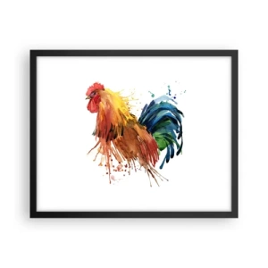 Póster en marco negro - Un manto real, un orgullo real - 50x40 cm