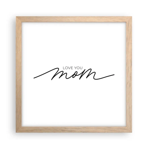 Póster en marco roble claro - Gran emoción - 30x30 cm