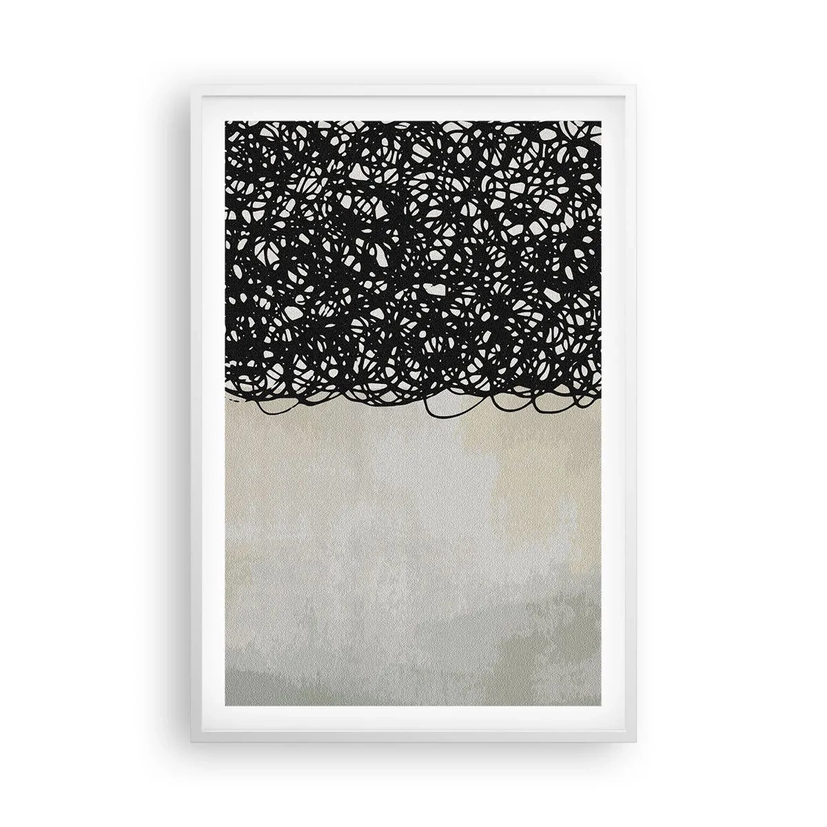 Póster en marco blanco - Una abstracción arremolinada - 61x91 cm