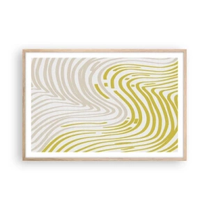 Póster en marco roble claro - Composición curvada - 91x61 cm