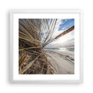 Póster en marco blanco - Una reunión de los elementos - 40x40 cm