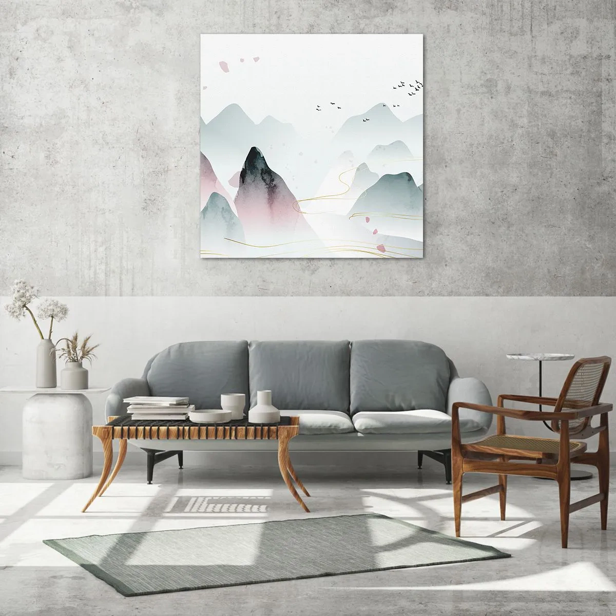 Cuadro sobre vidrio - Impresiones sobre Vidrio - Sobre las cimas - 70x70 cm