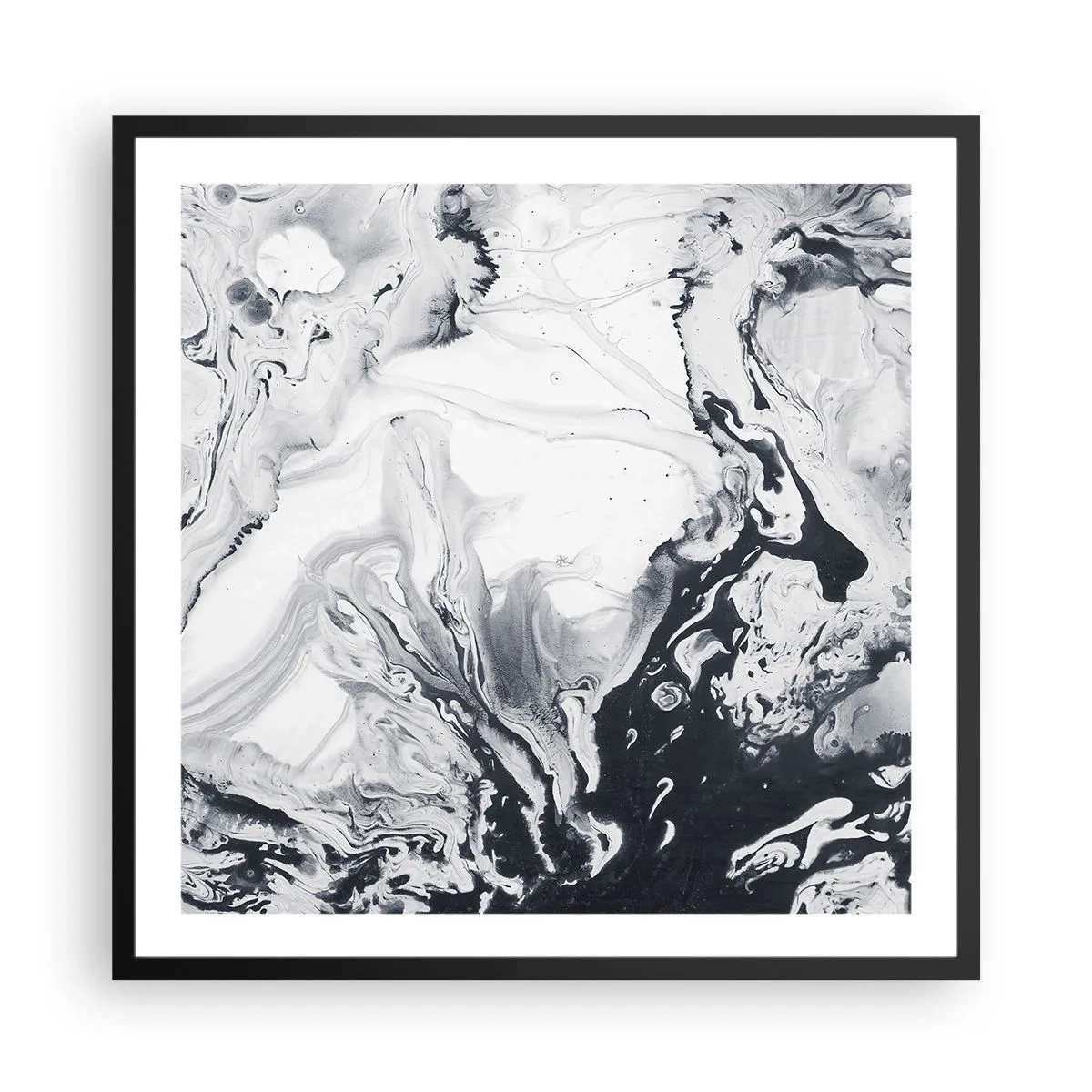 Póster en marco negro - Dentro de la Tierra - 60x60 cm