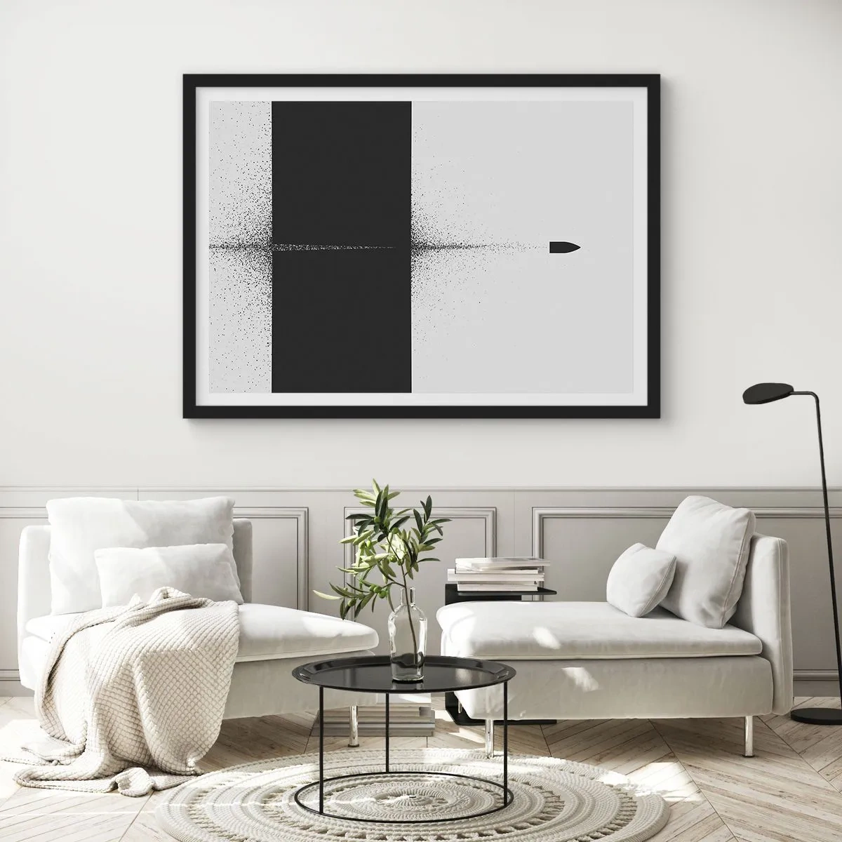 Póster en marco negro - Directa al objetivo - 40x30 cm