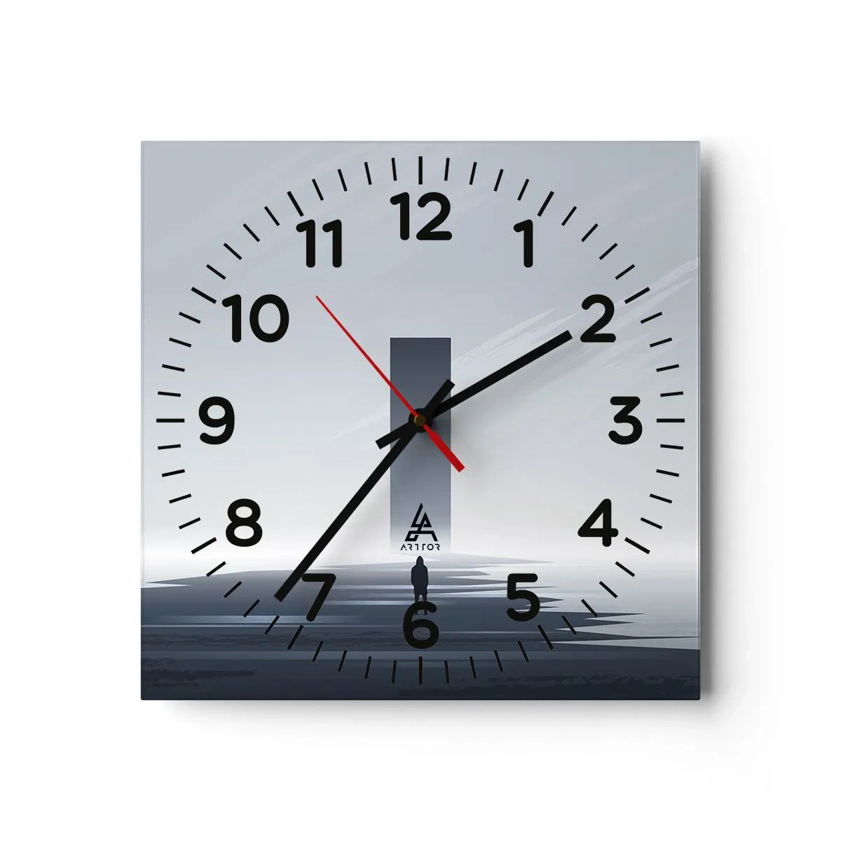 Reloj de pared - Reloj de vidrio - ¿Oportunidad o amenaza? - 30x30 cm