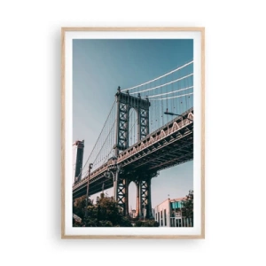 Póster en marco roble claro - Sobre el fluir de la ciudad - 61x91 cm