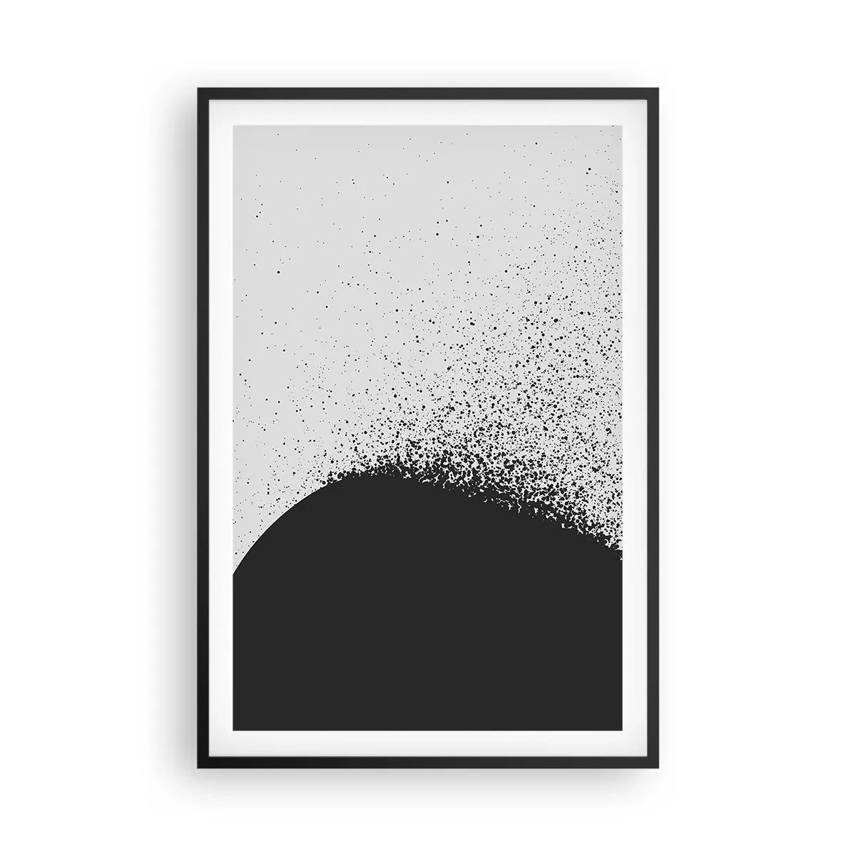 Póster en marco negro - El movimiento de las partículas - 61x91 cm
