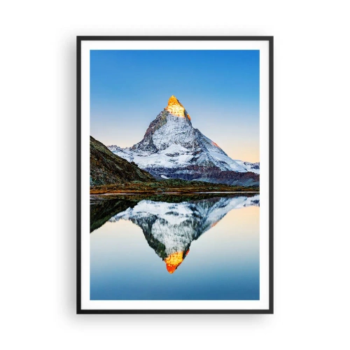 Póster en marco negro - Dos mundos - 70x100 cm