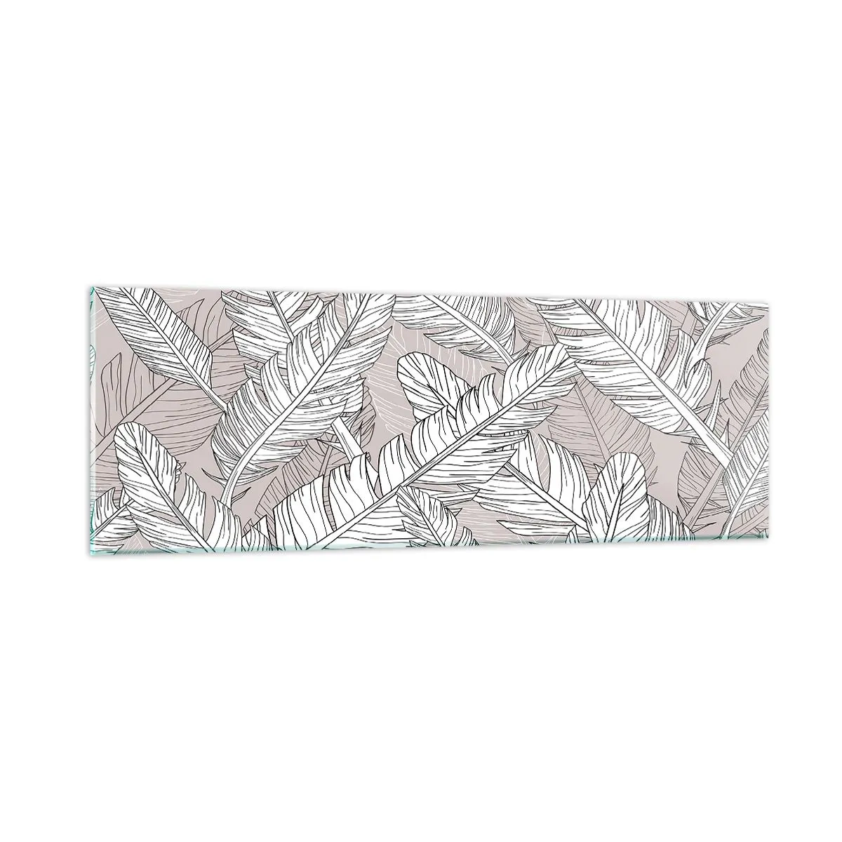 Cuadro sobre vidrio - Impresiones sobre Vidrio - Turbulencias de plumas - 90x30 cm