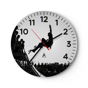 Reloj de pared - Reloj de vidrio - Héroes y espectadores - 30x30 cm
