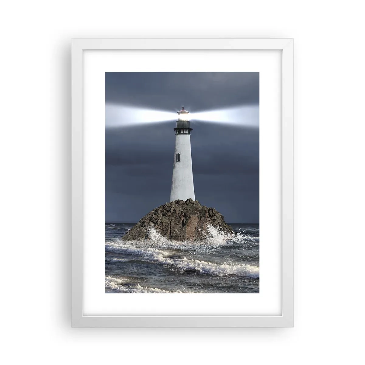 Póster en marco blanco - ¡Aquí... aquí... aquí! - 30x40 cm