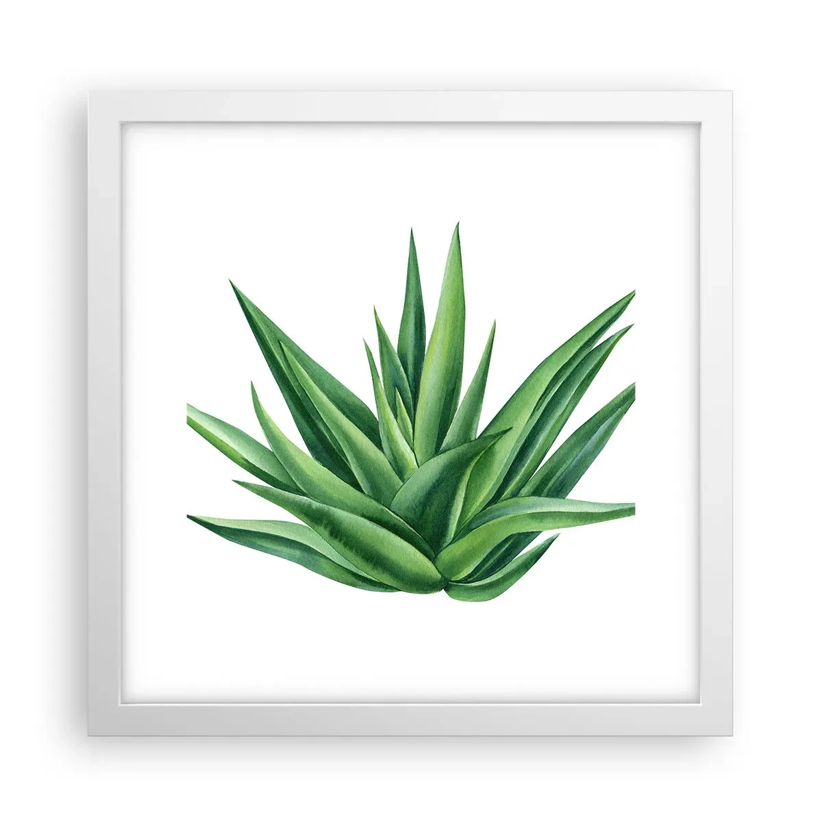 Póster en marco blanco - Verde - fuerza - vida - 30x30 cm