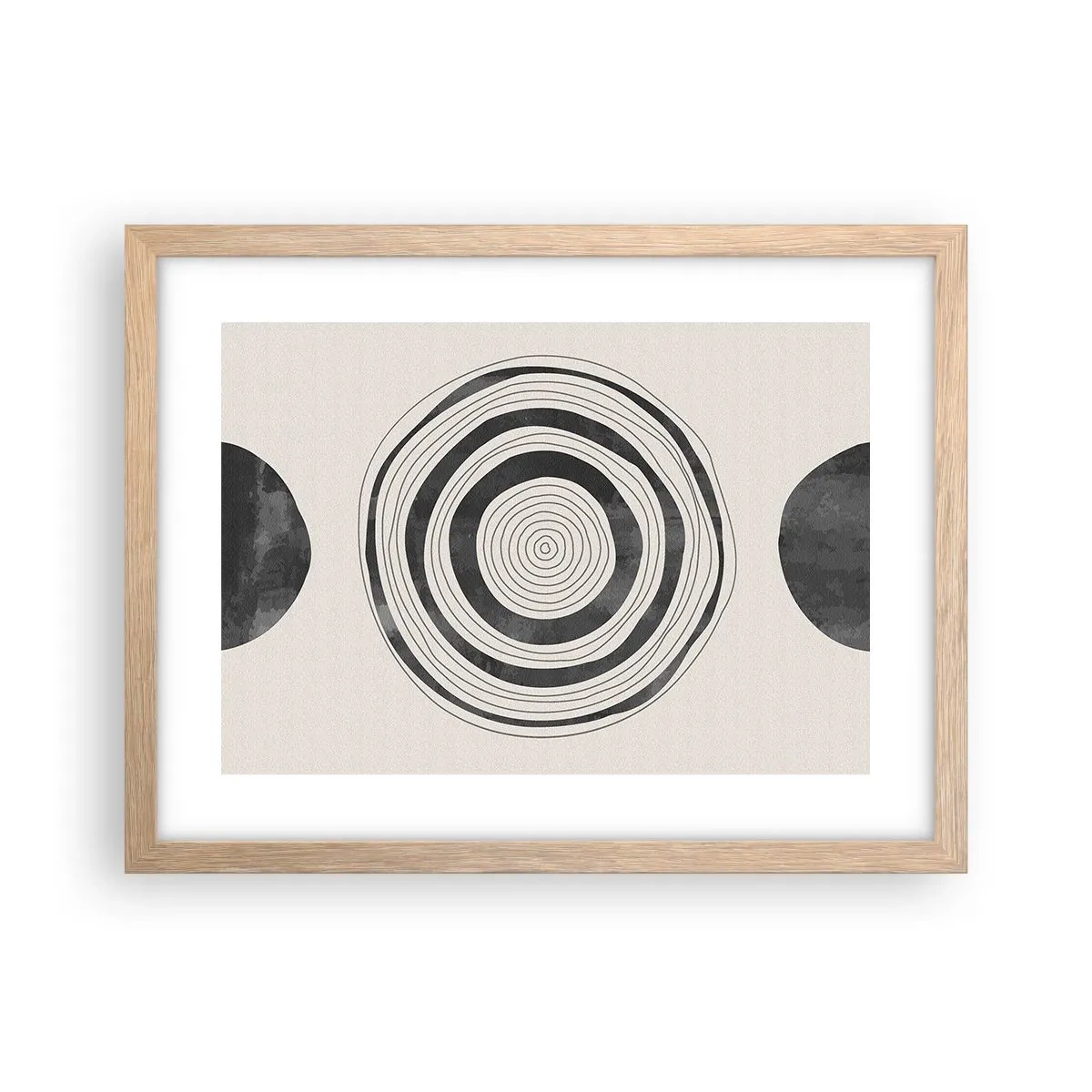 Póster en marco roble claro - Lo importante es lo que hay entre medias - 40x30 cm