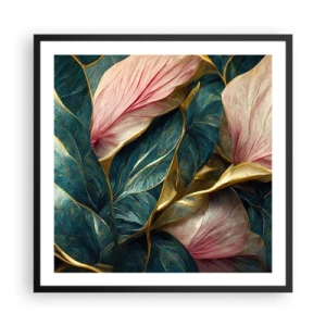 Póster en marco negro - Elegancia y estilo naturales - 60x60 cm