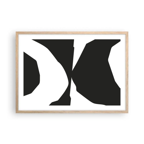 Póster en marco roble claro - Positivo-negativo - 70x50 cm