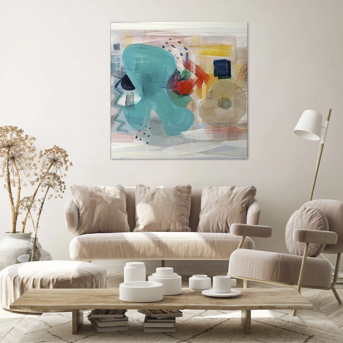 Cuadro sobre lienzo - Impresión de Imagen - Un juego de colores - 60x60 cm