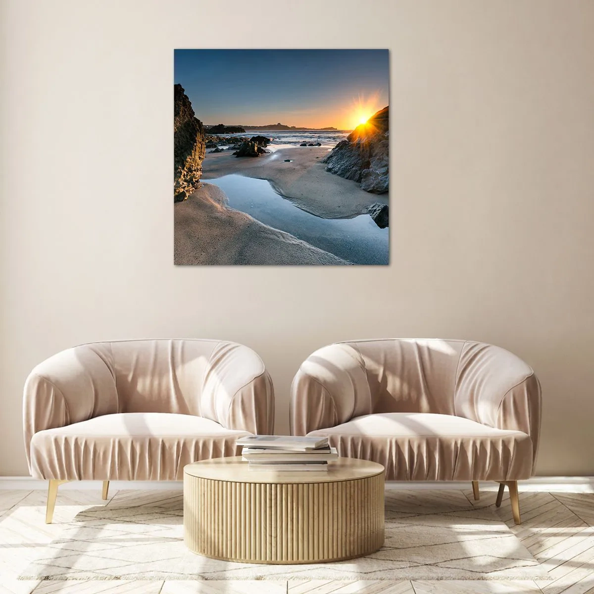 Cuadro sobre vidrio - Impresiones sobre Vidrio - Sin tocar por la mano del hombre - 60x60 cm