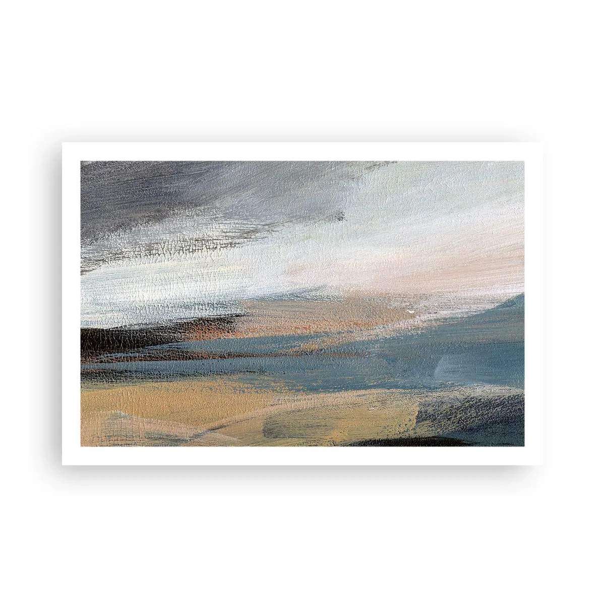 Póster - Abstracción: paisaje nórdico - 91x61 cm