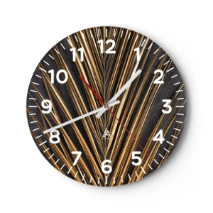 Reloj de pared - Reloj de vidrio - El oro de los trópicos - 30x30 cm