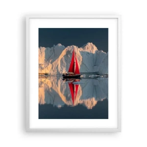 Póster en marco blanco - En el límite del mundo - 40x50 cm