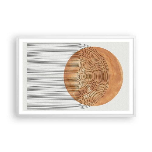 Póster en marco blanco - Una composición soleada - 91x61 cm