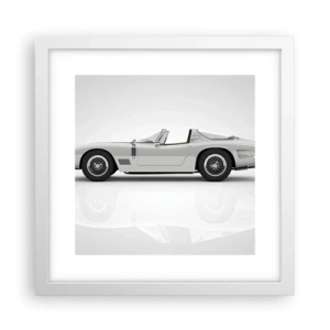 Póster en marco blanco - Una promesa de diversión - 30x30 cm