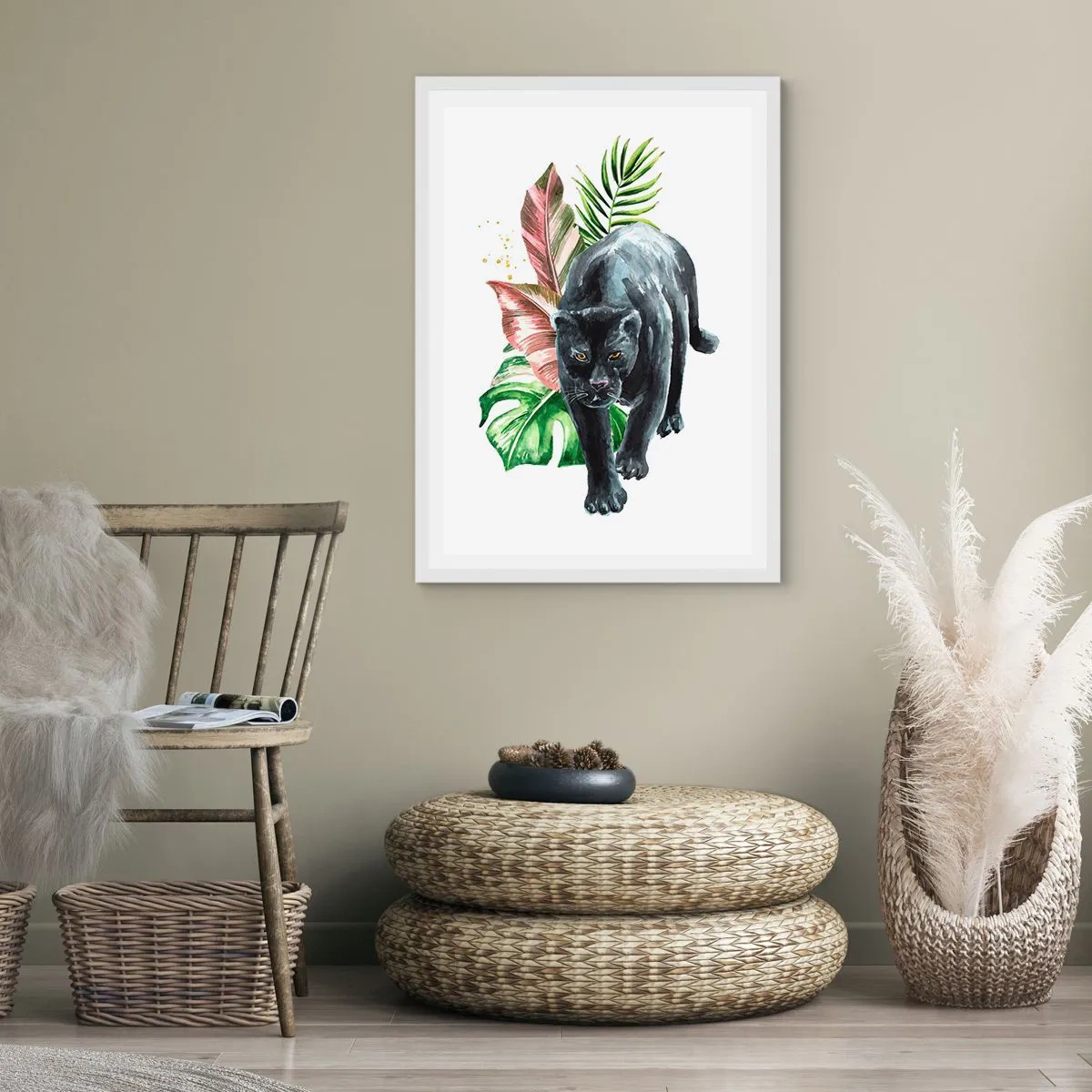 Póster en marco blanco - Salvaje de corazón - 50x70 cm