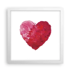 Póster en marco blanco - All you need is love - 30x30 cm