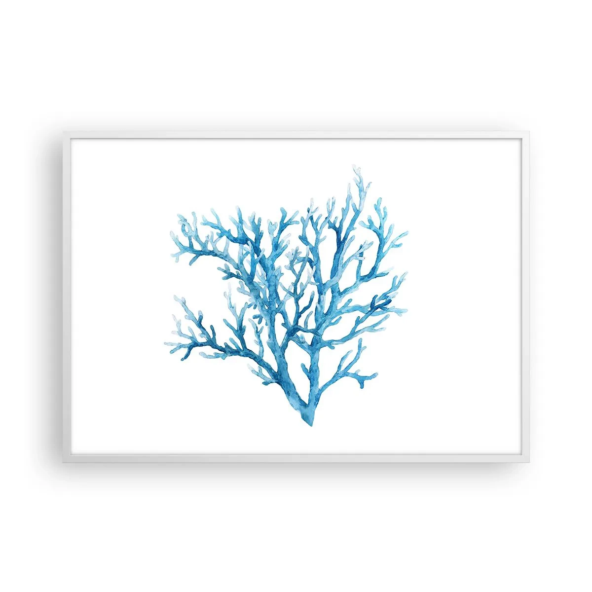 Póster en marco blanco - Filigrana marina - 100x70 cm