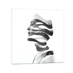 Cuadro sobre vidrio - Impresiones sobre Vidrio - Retrato surrealista - 30x30 cm