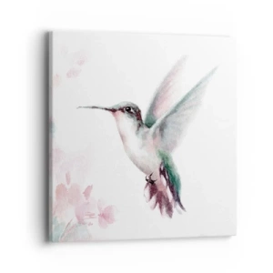 Cuadro sobre lienzo - Impresión de Imagen - Plasmando el aleteo - 40x40 cm