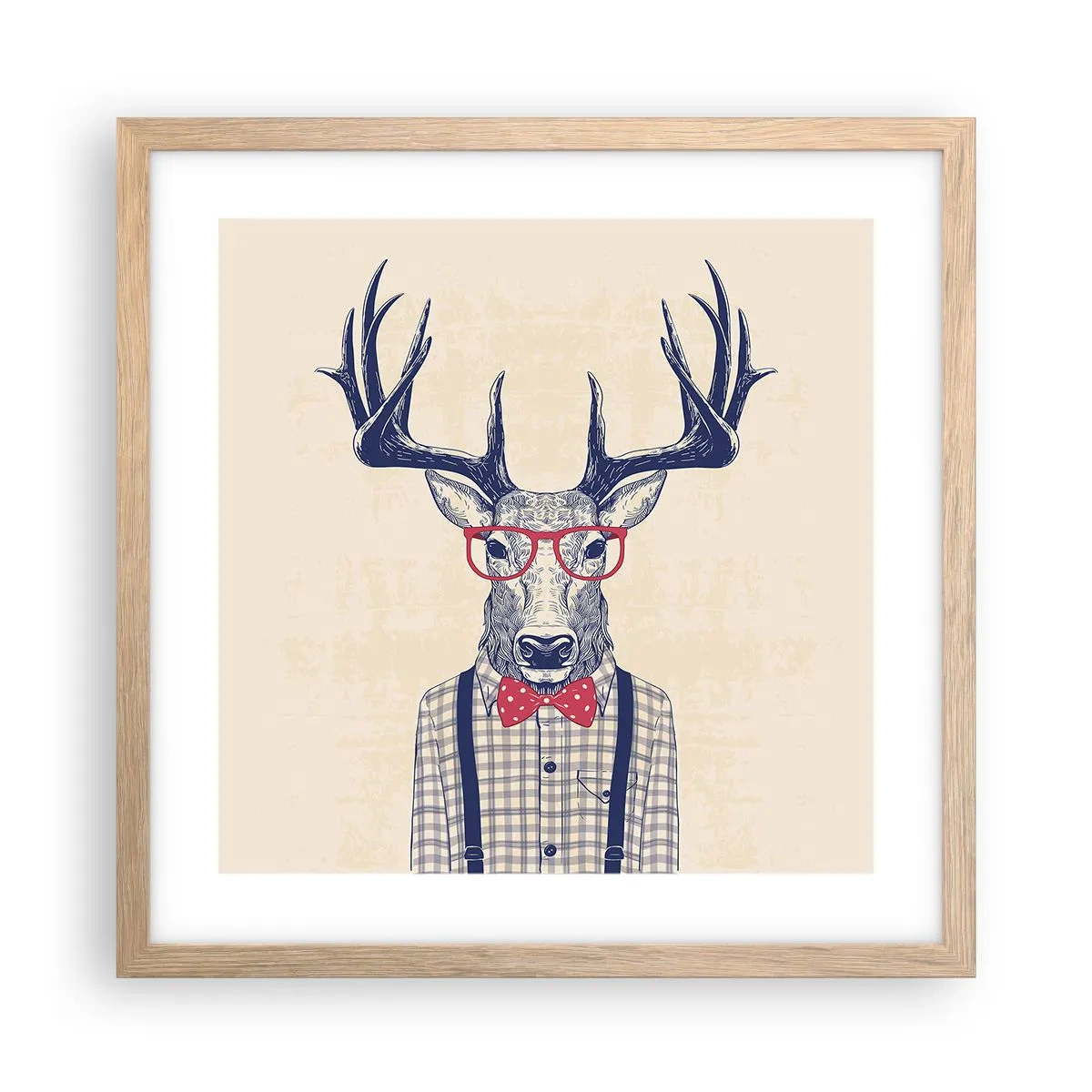 Póster en marco roble claro - Una extravagancia lúdica - 40x40 cm