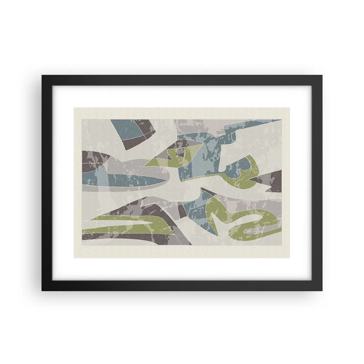 Póster en marco negro - Composición tras vidriera - 40x30 cm