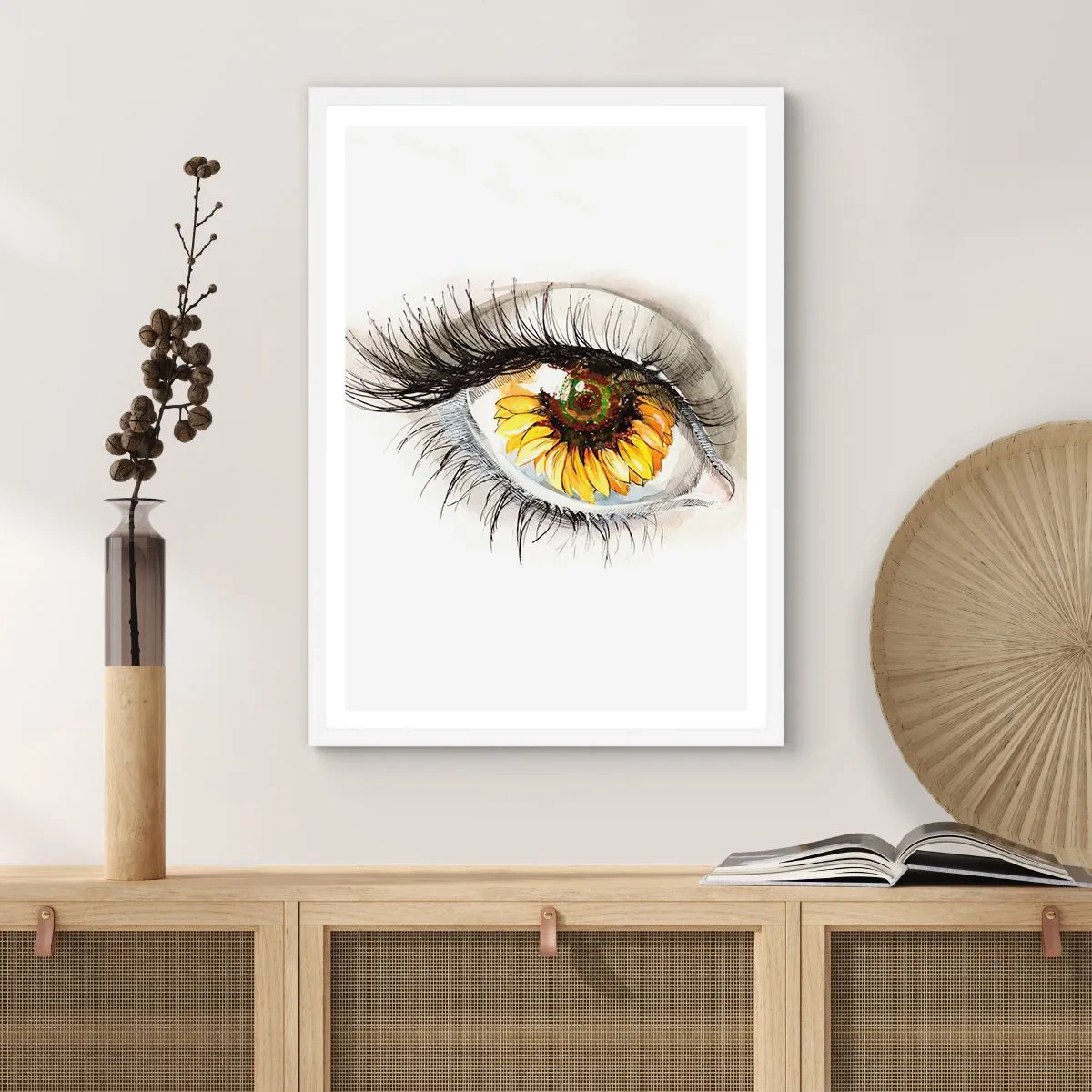 Póster en marco blanco - Un aspecto tan caluroso como el verano - 50x70 cm