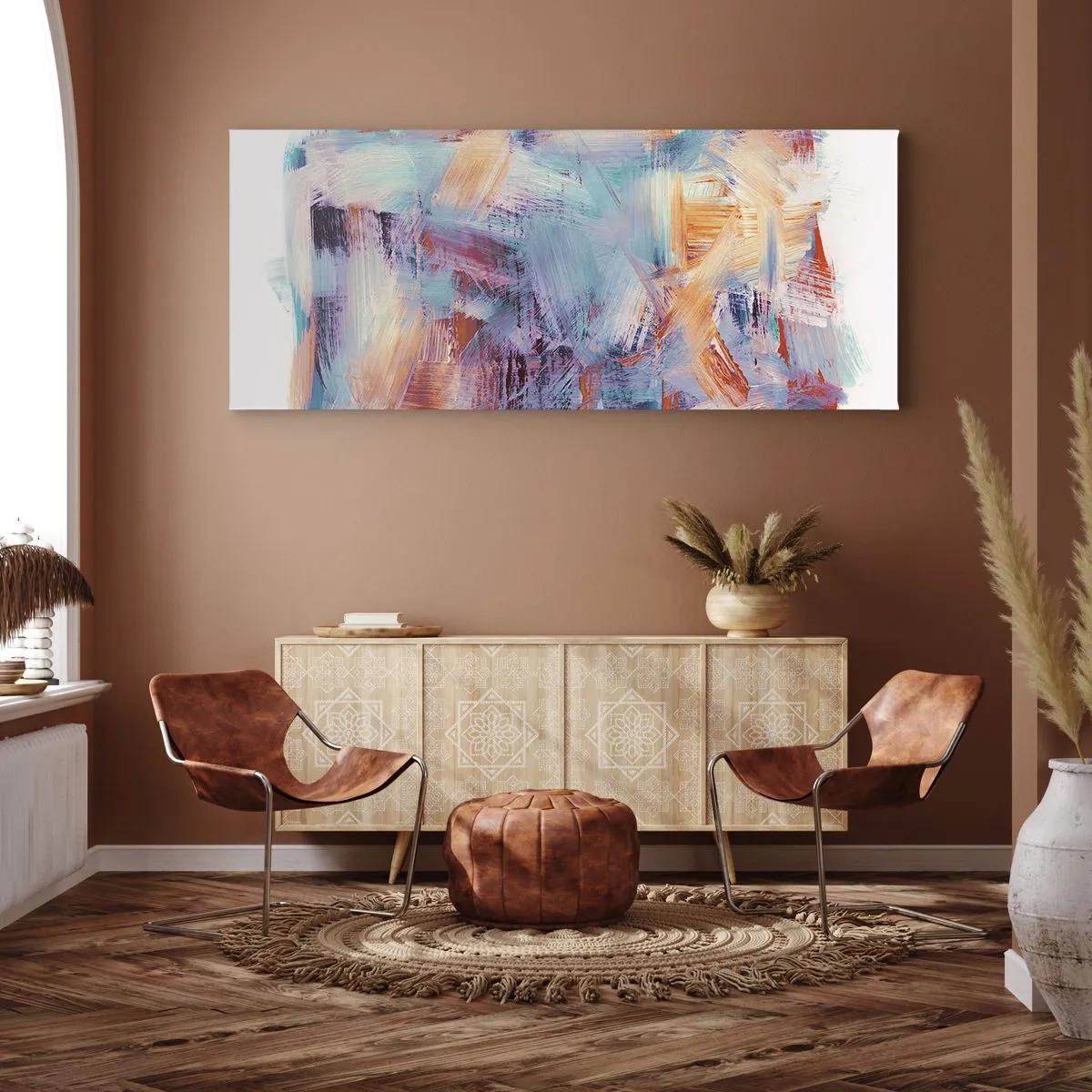 Cuadro sobre lienzo - Impresión de Imagen - Colorido desorden - 100x40 cm