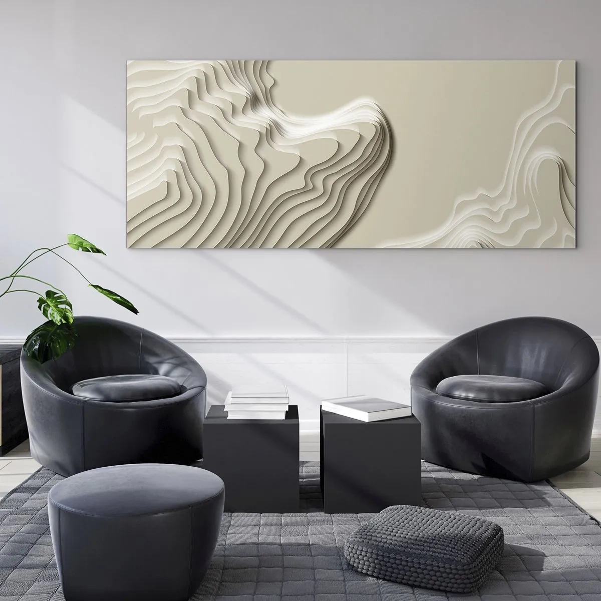 Cuadro sobre vidrio - Impresiones sobre Vidrio - Topografía del arte - 90x30 cm