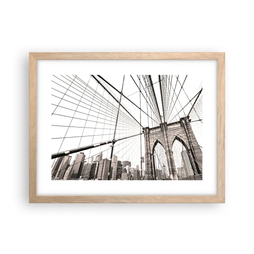 Póster en marco roble claro - Catedral de Nueva York - 40x30 cm